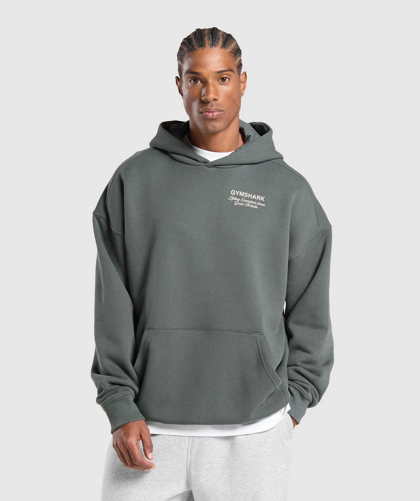 Gymshark British Iron Hoodie - Slate Teal