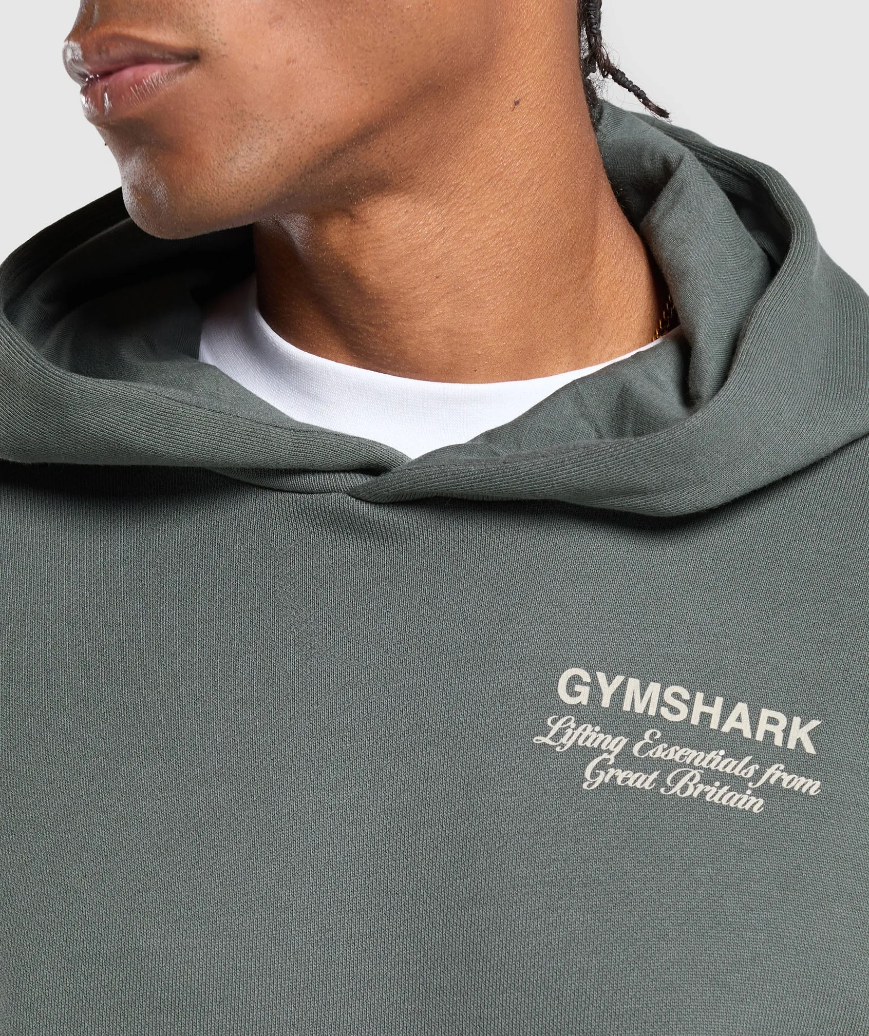 Gymshark British Iron Hoodie - Slate Teal