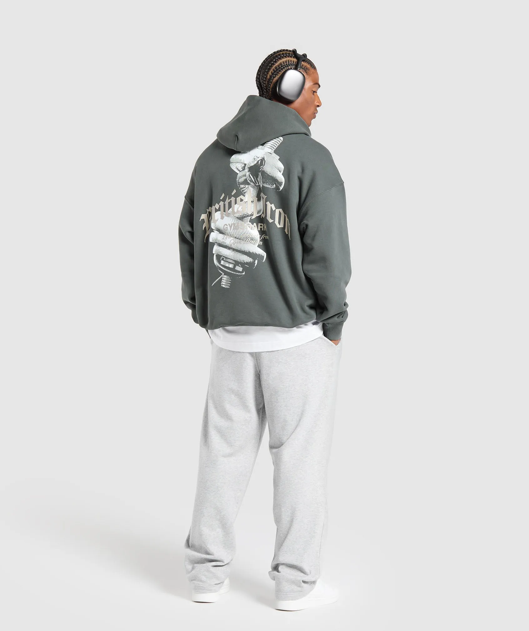 Gymshark British Iron Hoodie - Slate Teal