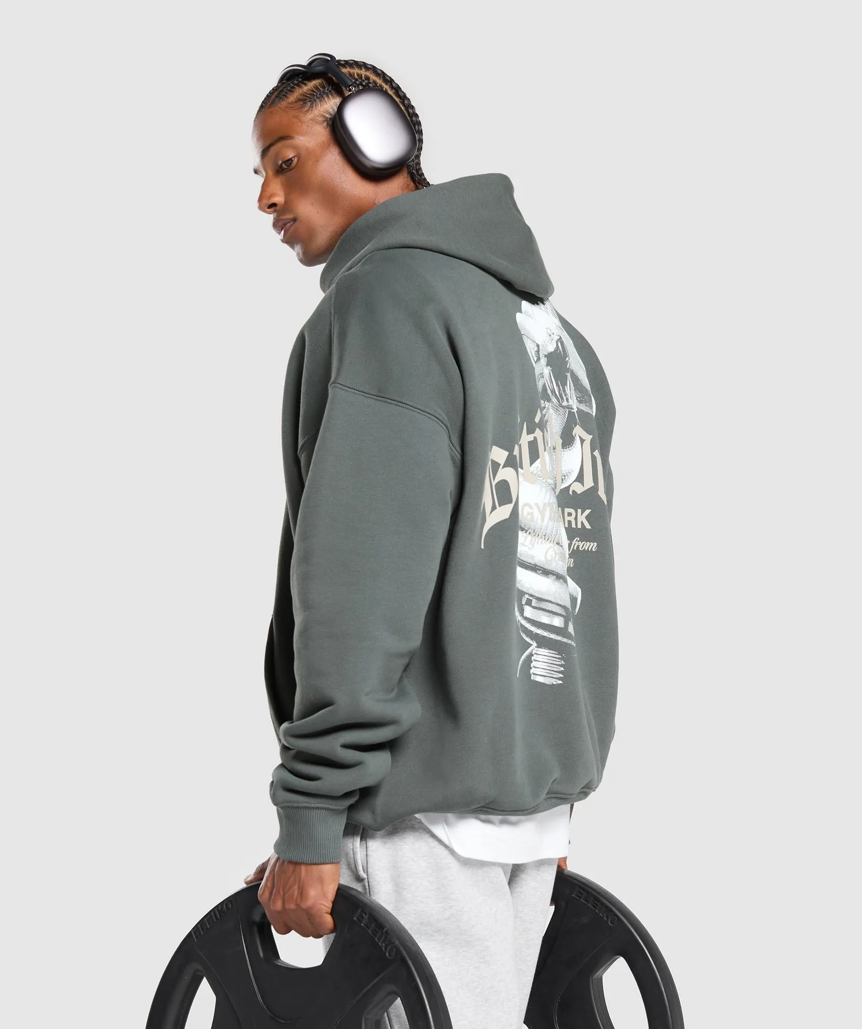 Gymshark British Iron Hoodie - Slate Teal