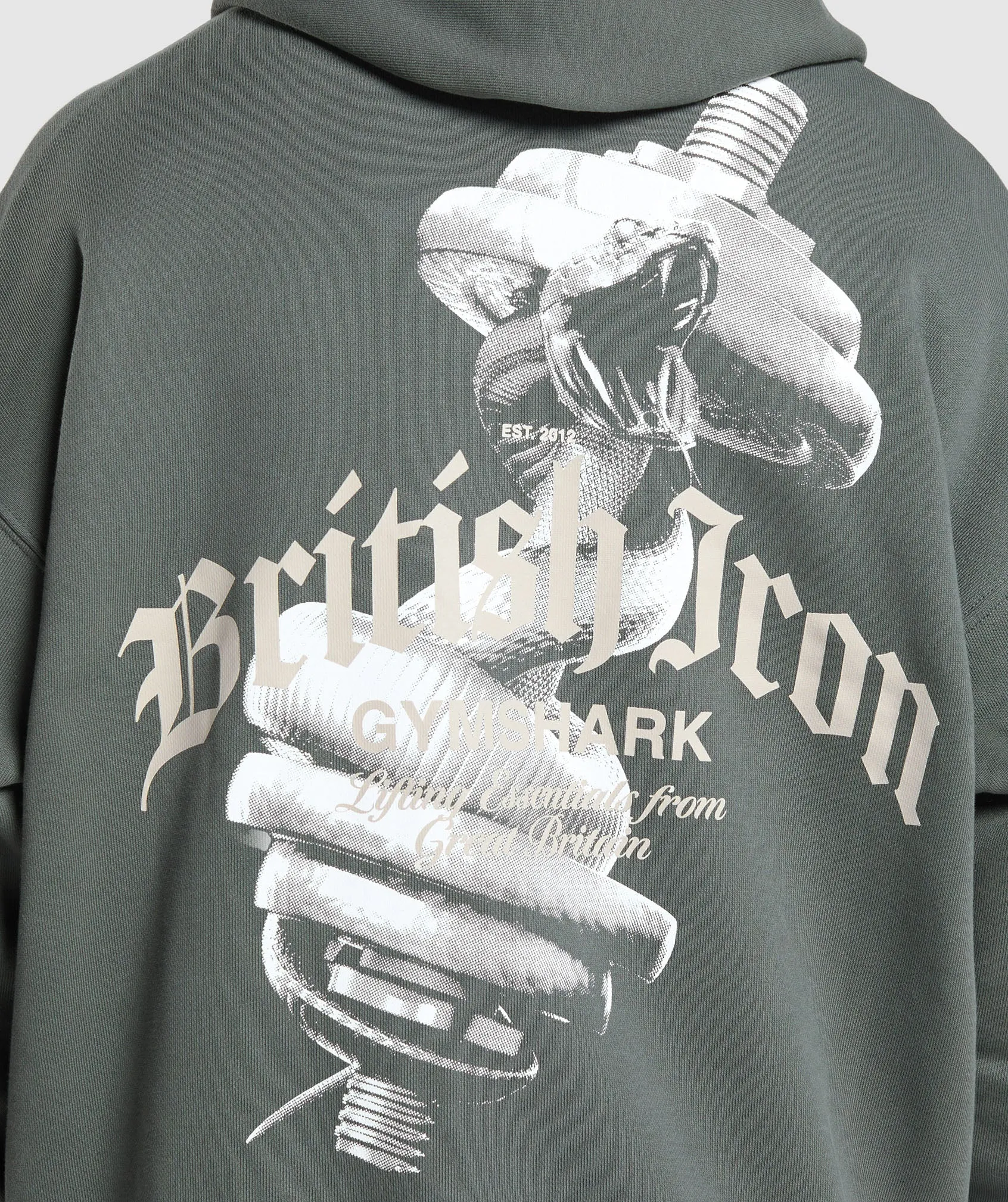 Gymshark British Iron Hoodie - Slate Teal