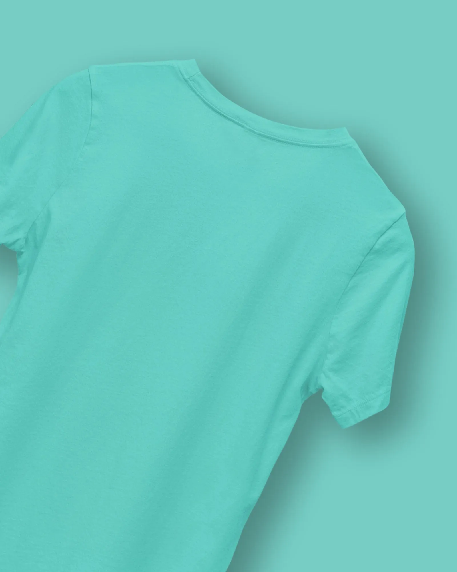 Half Sleeves Crew Neck: Robin Egg Blue