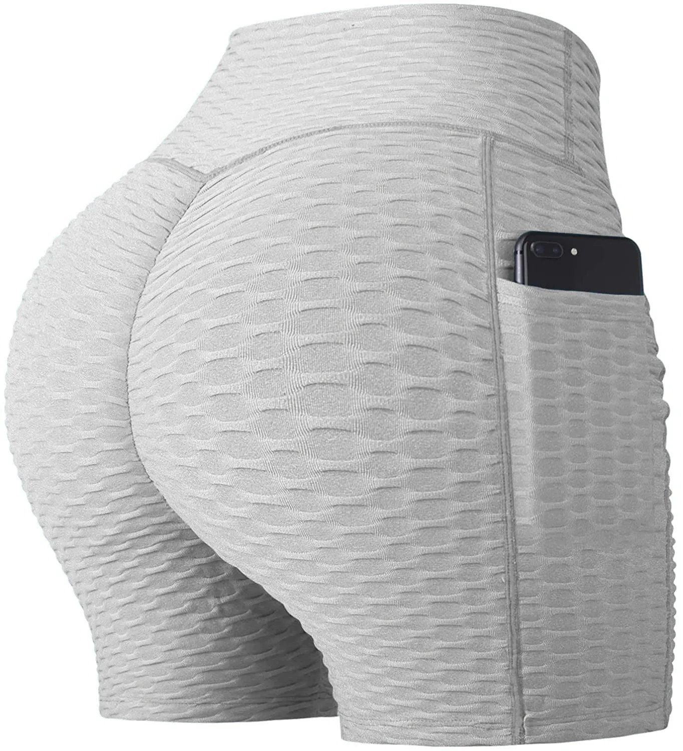 Haute Edition Women's Side Pocket Booty Lift Yoga Active Workout Bike Short