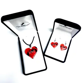 Heart Pendant & Earring Set