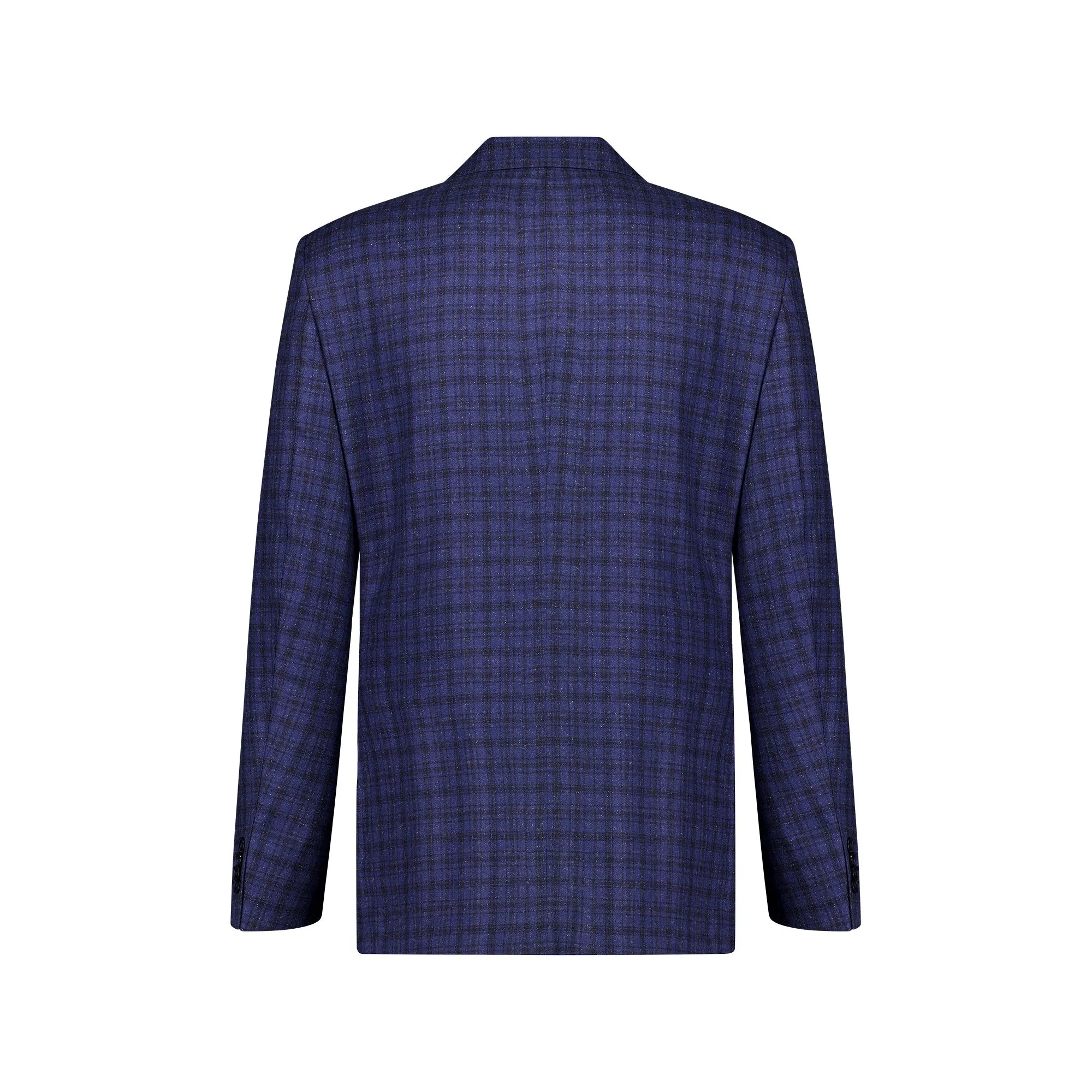 HENRY SARTORIAL DORMEUIL Check Blazer - FC NAVY/BLACK REG