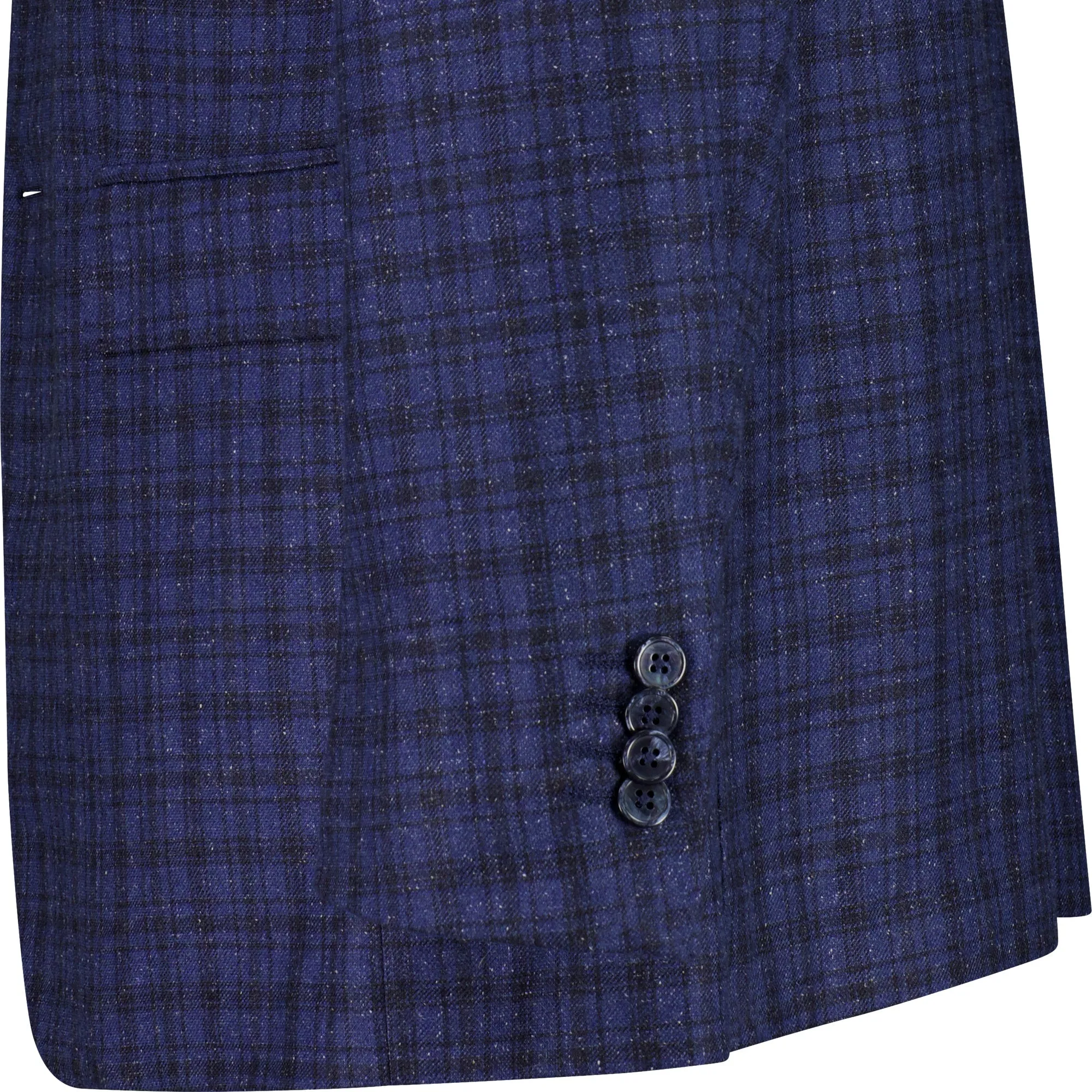 HENRY SARTORIAL DORMEUIL Check Blazer - FC NAVY/BLACK REG