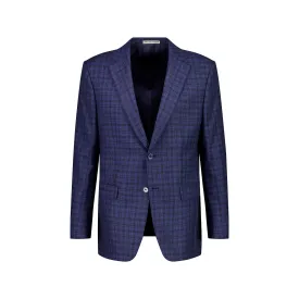 HENRY SARTORIAL DORMEUIL Check Blazer - FC NAVY/BLACK REG