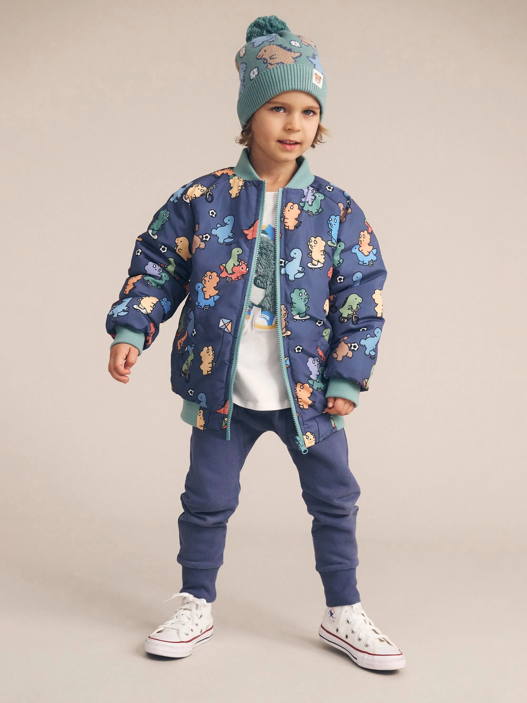 Huxbaby Dino Play Reversible Bomber