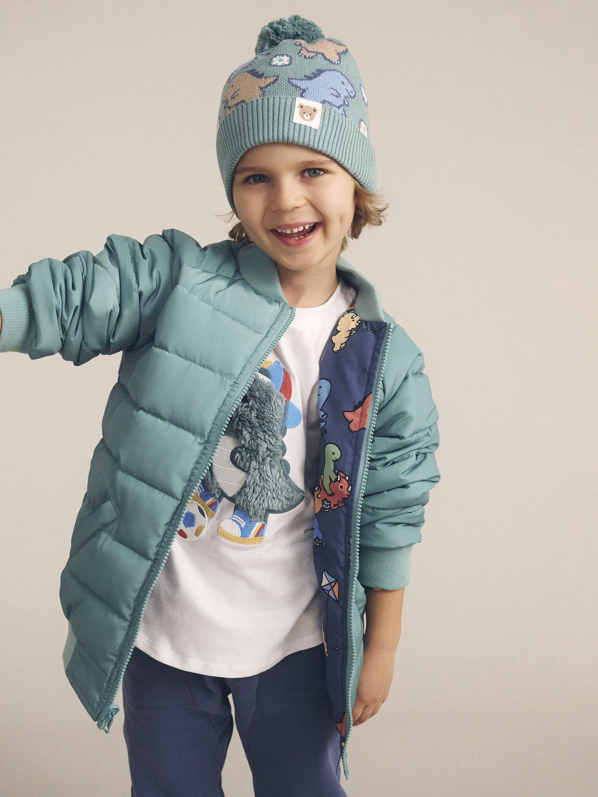 Huxbaby Dino Play Reversible Bomber