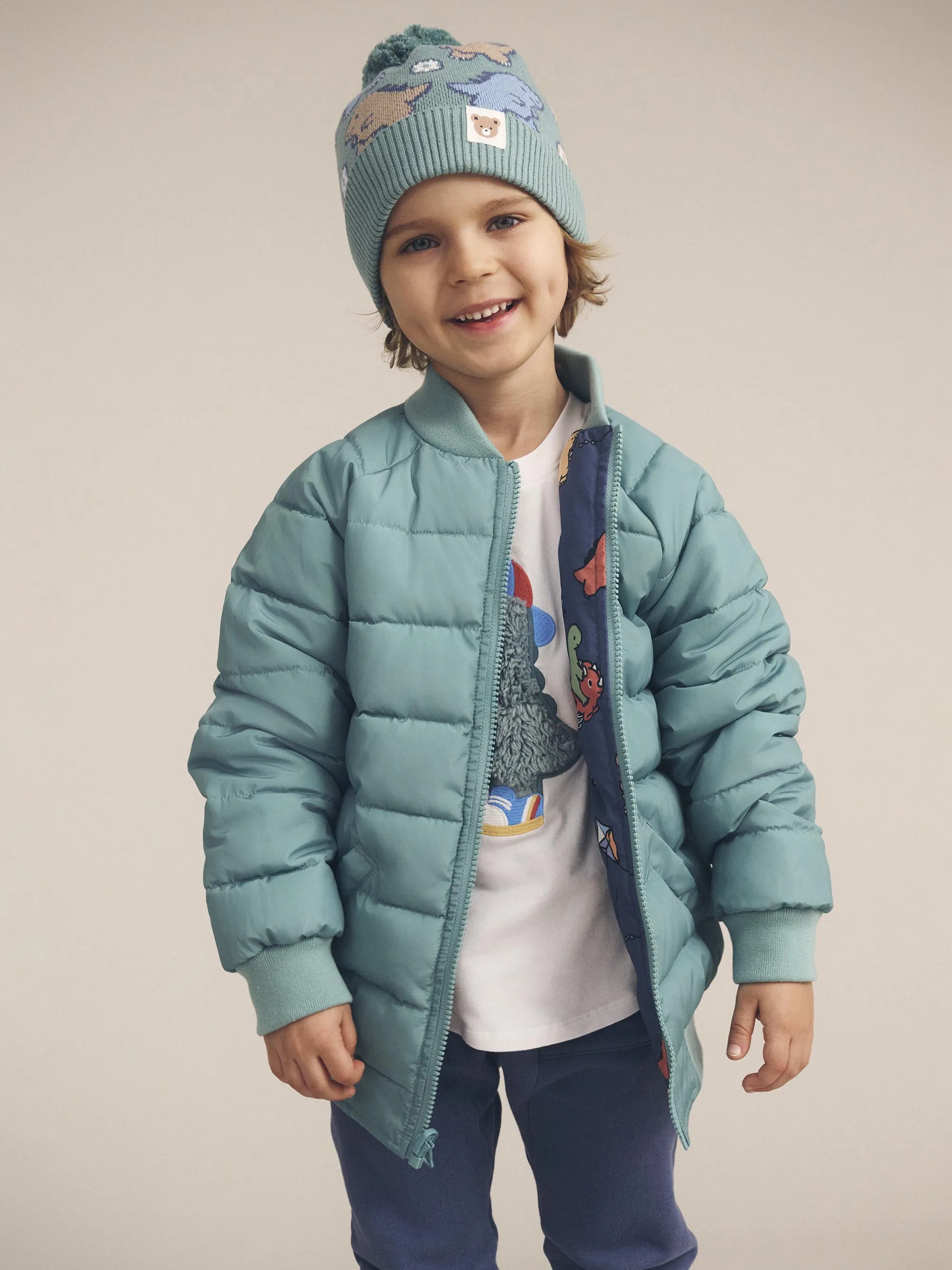 Huxbaby Dino Play Reversible Bomber