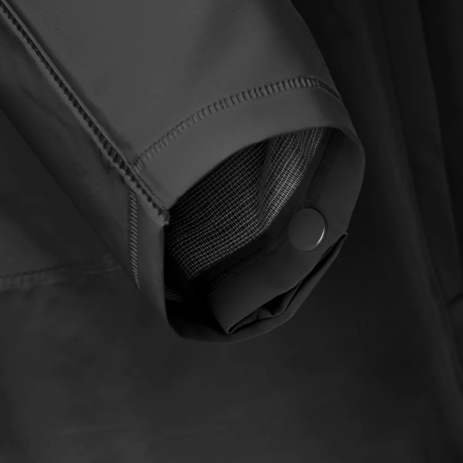 Ironwear 9221FR Flame Retardant Rain Jacket Riding Coat with Detachable Hood and Vented Back Black
