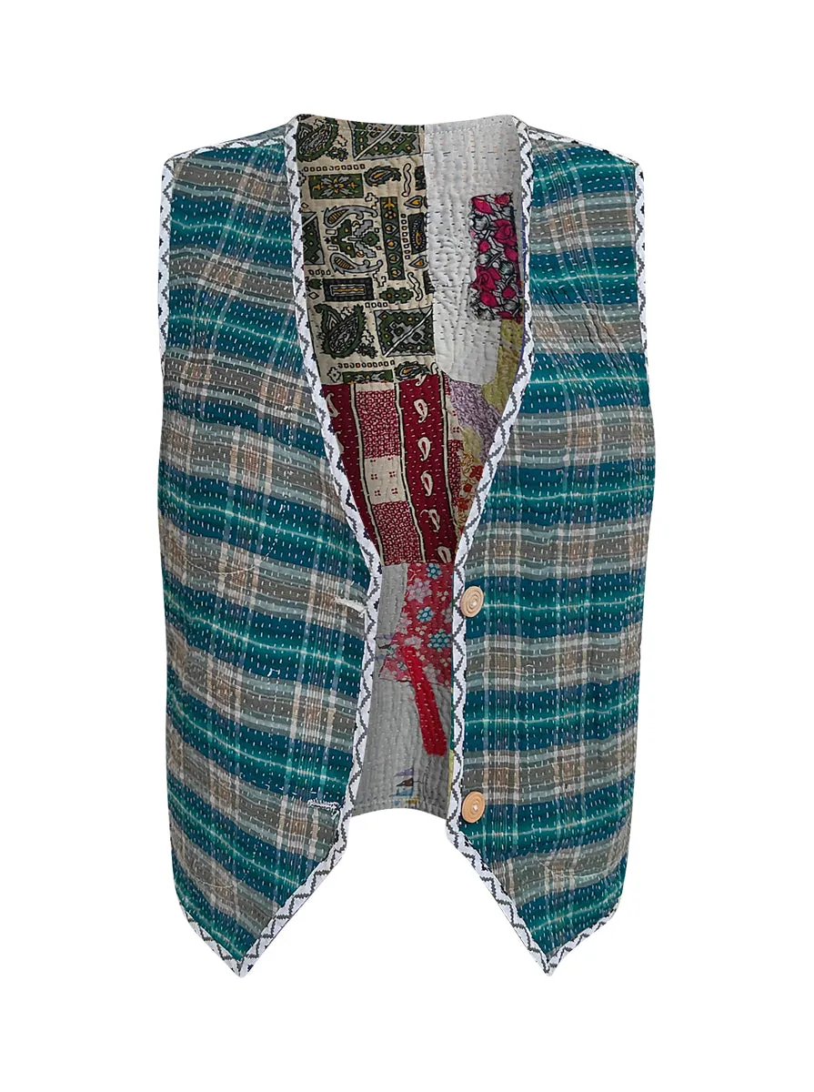 kantha vintage gillet bhulu