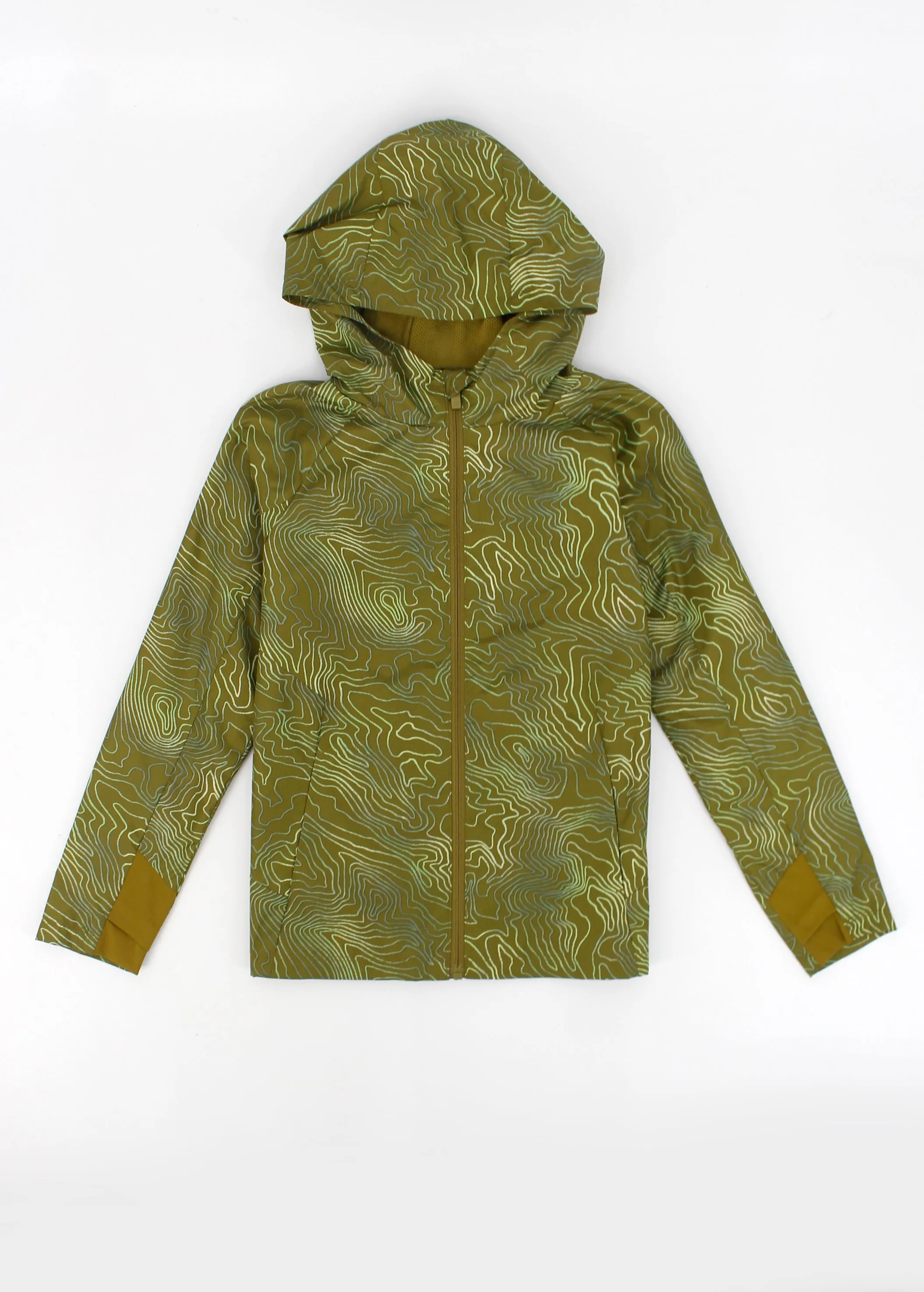 Kids Girl's Printed Sports Jacket,Olive