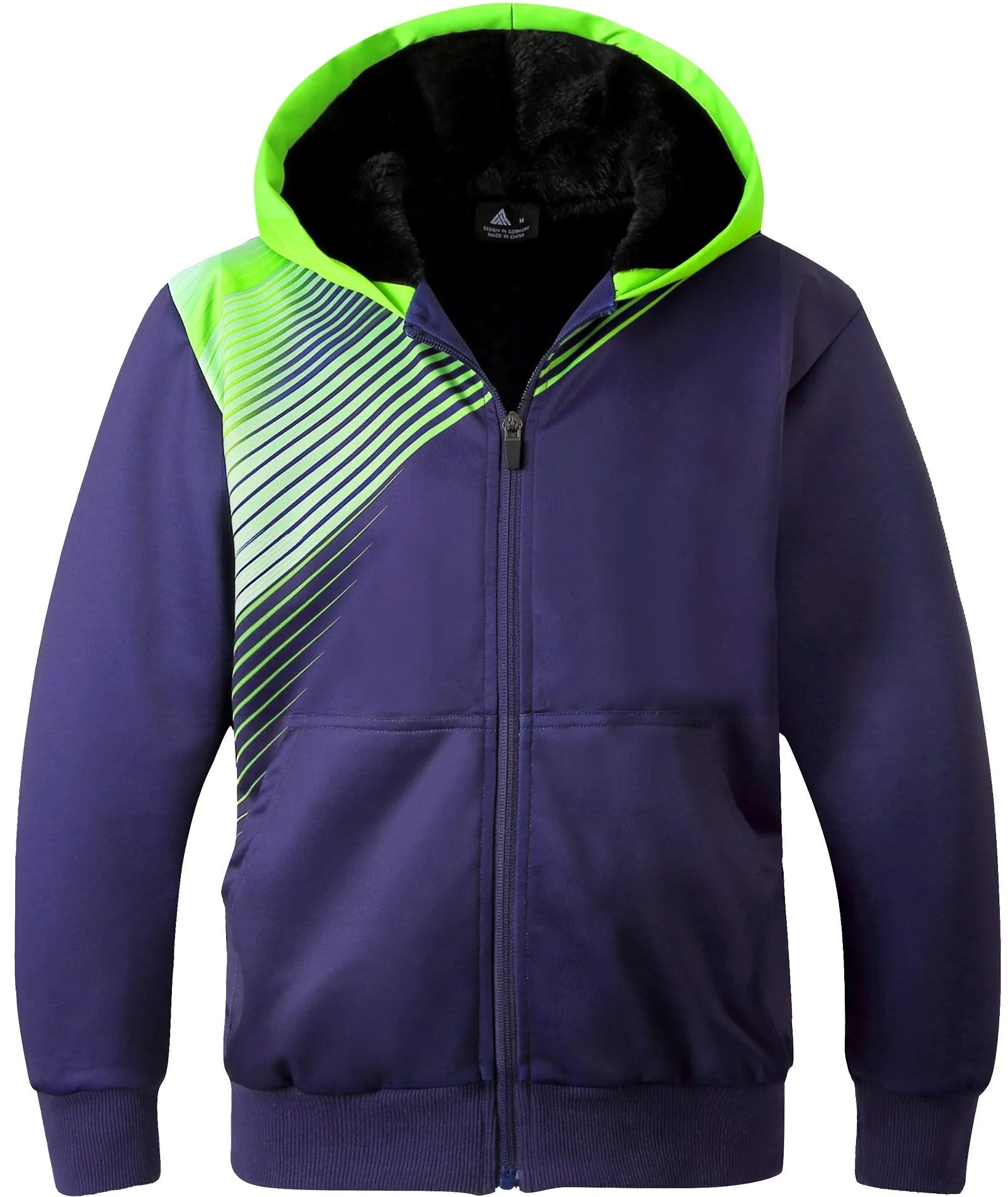 Kid's Printed Full Zipper Fleece Hoodie-ZPK006164