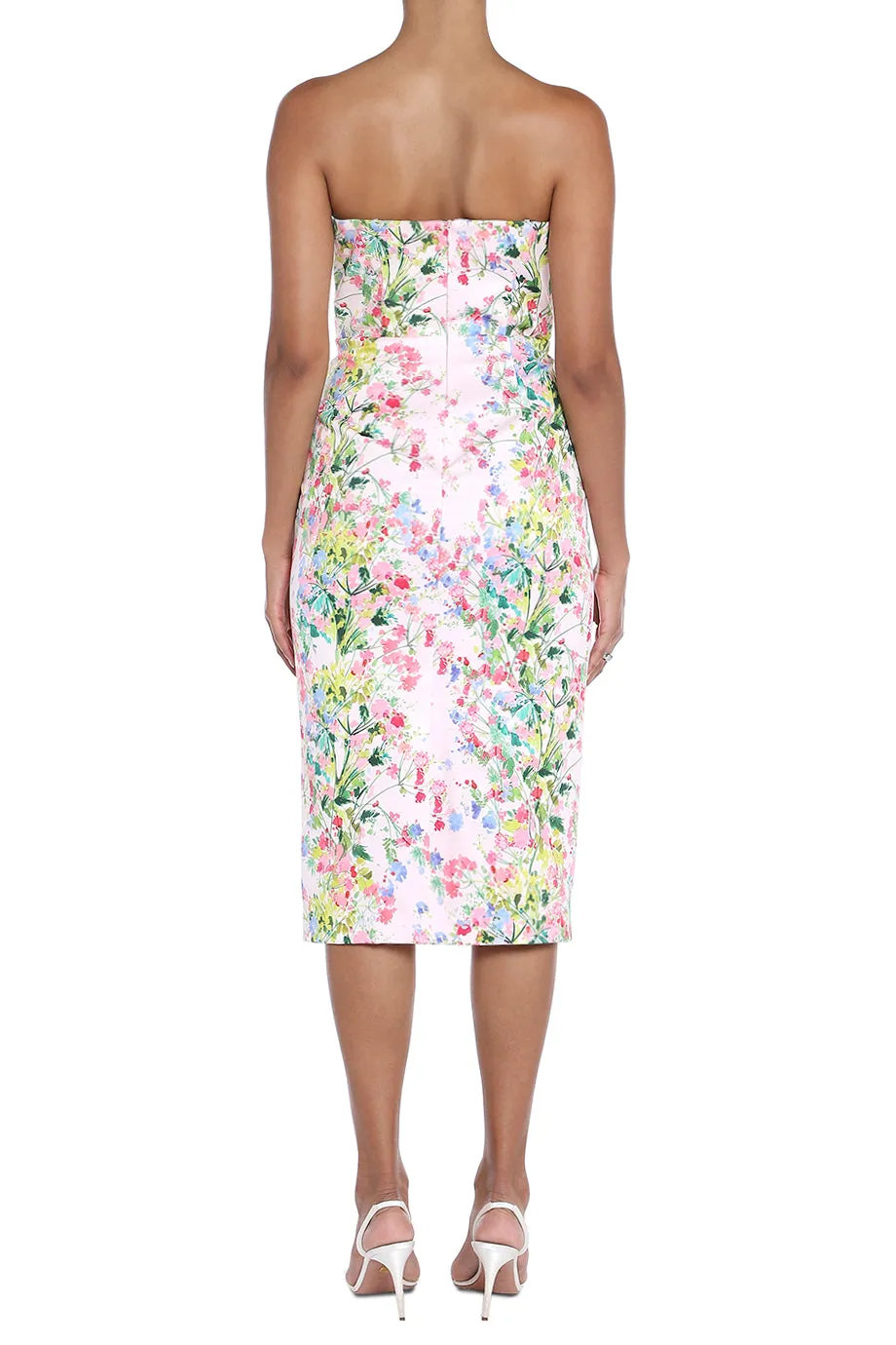 Lily Sweetheart Faille Midi Dress