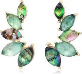 Lonna & Lilly Women's Pierced Earrings Stone Crawler, Green