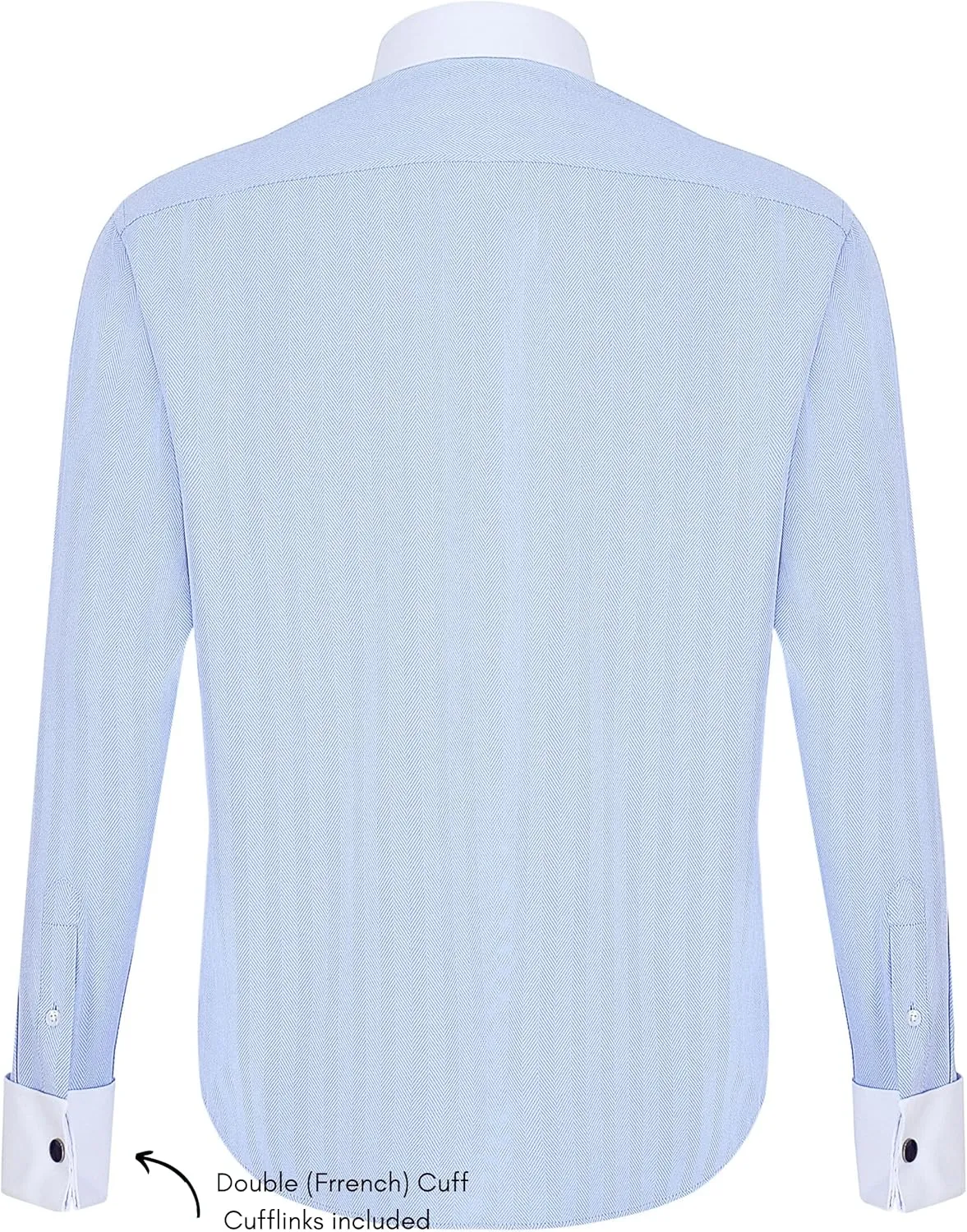 Men's French Cuff Dress Shirts with Cutaway Collar | Cufflinks Included | Luxe Long Sleeve Button-Up Shirt for Men