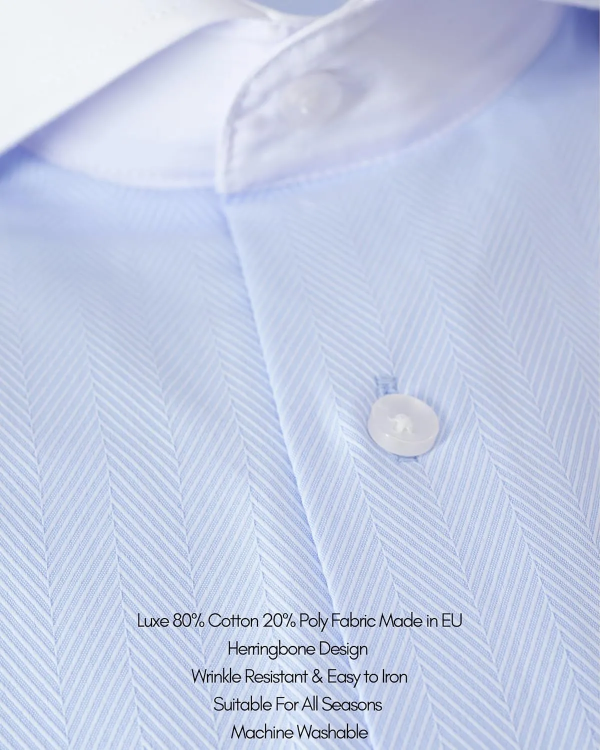 Men's French Cuff Dress Shirts with Cutaway Collar | Cufflinks Included | Luxe Long Sleeve Button-Up Shirt for Men