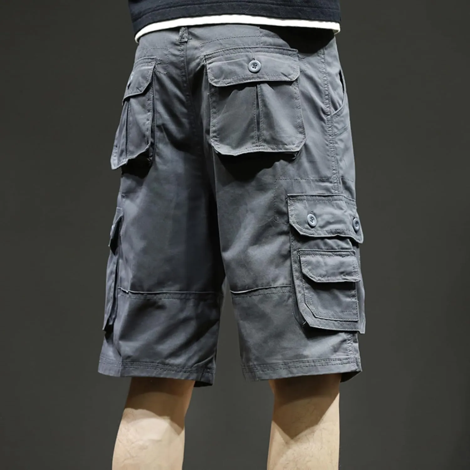 Men's Hiking Cargo Shorts Lightweight Casual Stretch Shorts Fashion Baggy Pocket Summer Sports Beach Half Pants