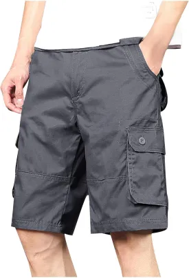 Men's Hiking Cargo Shorts Lightweight Casual Stretch Shorts Fashion Baggy Pocket Summer Sports Beach Half Pants