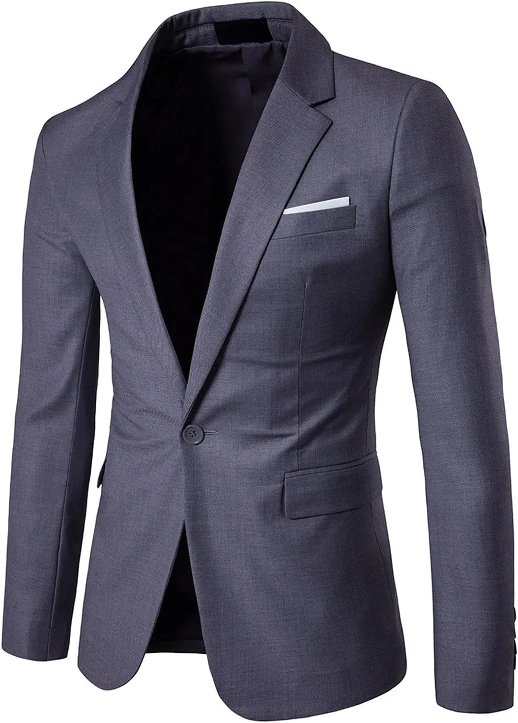 Men's Slim Classic Suit Jacket One Button Casual Sports Jackets Coat Lightweight Comfy Business Daily Blazer