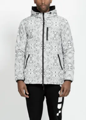 Men's Tech Graphic Windbreaker Jacket in White