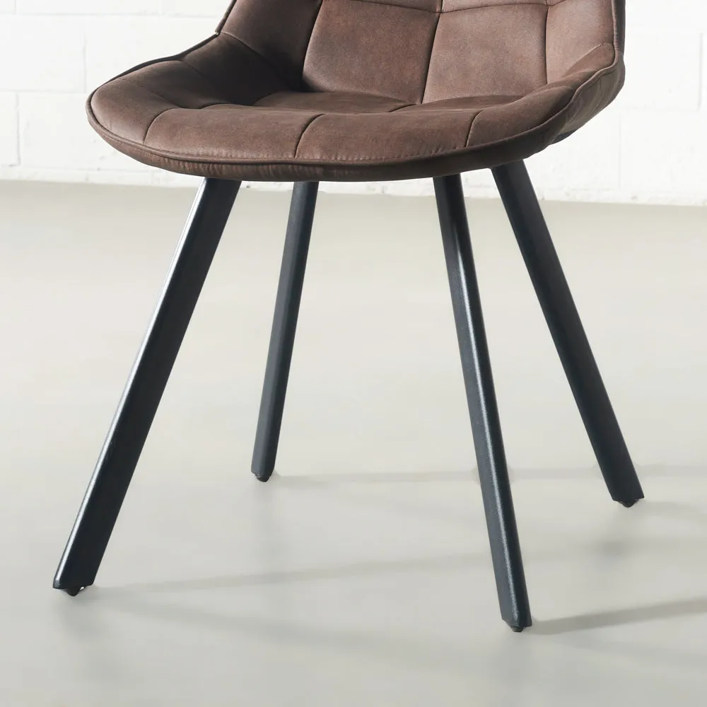 MIA - Brown Fabric Dining Chair