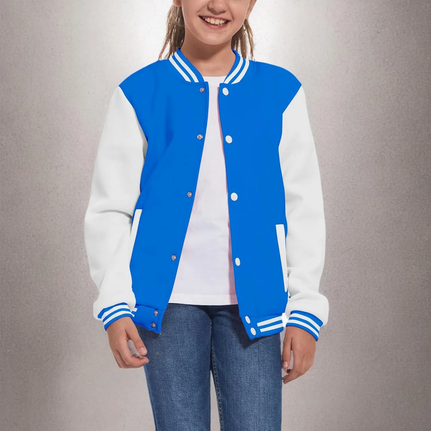 Mowbeat Kids Baseball Jacket Girls Bomber Jackets Boys Varsity Coats Top for Girl Sports Track Outerwear
