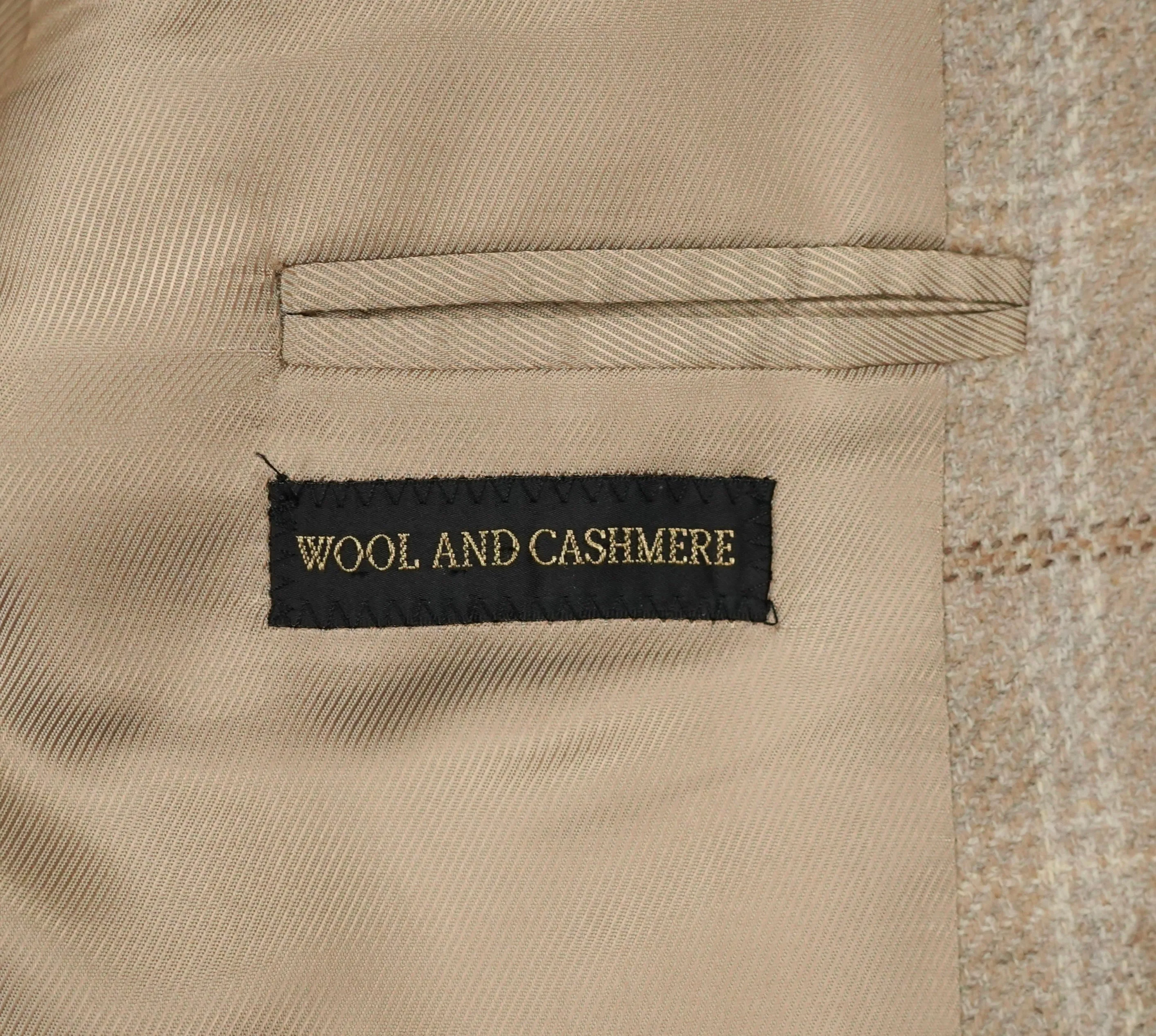 Nino Danieli - Beige Checked Virgin Wool/Cashmere Sports Jacket 46