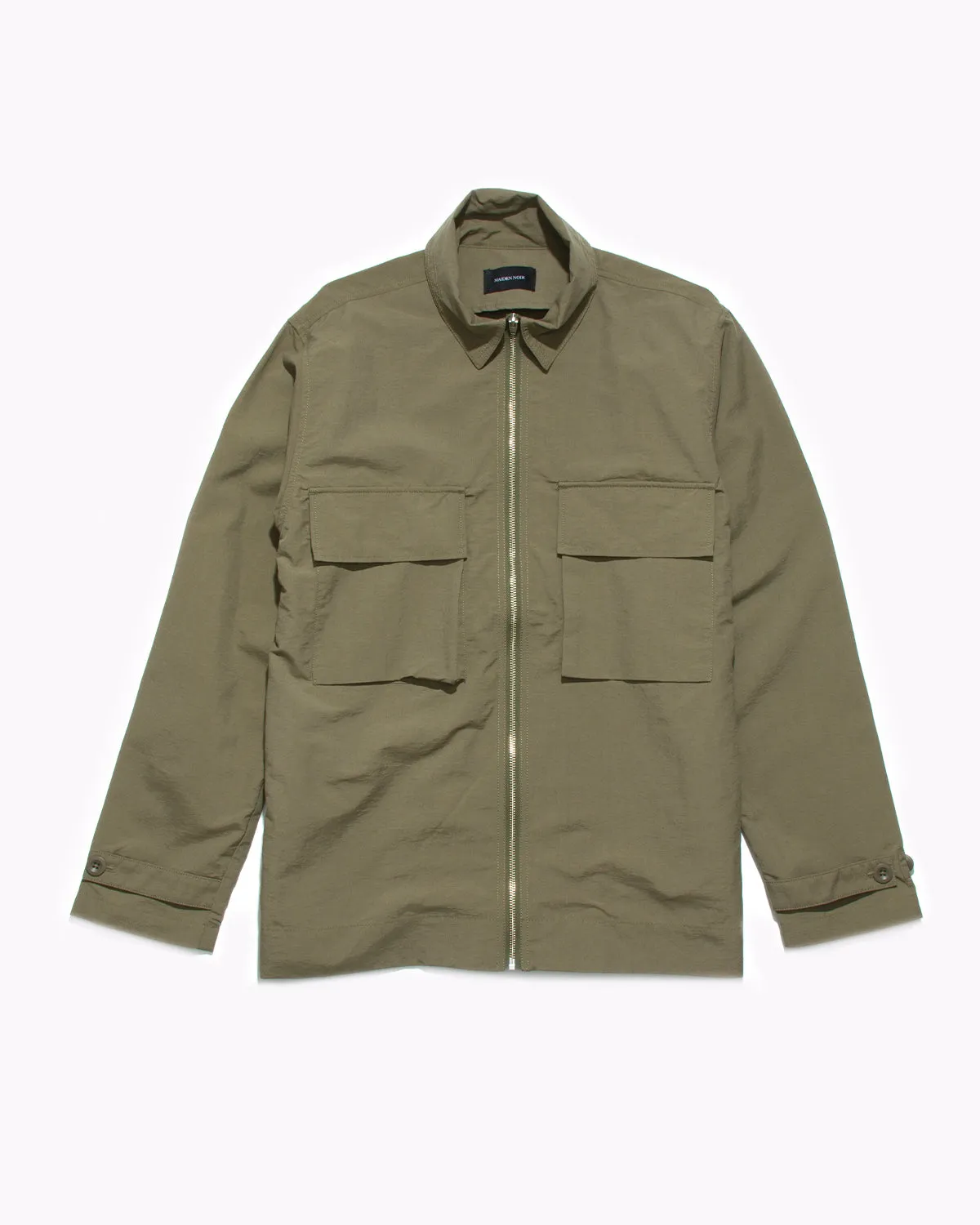 Nylon Poplin LS Shirt - Moss