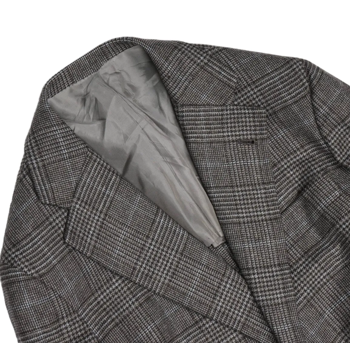 Orazio Luciano - Brown/Grey Checked Cashmere Sports Jacket 48