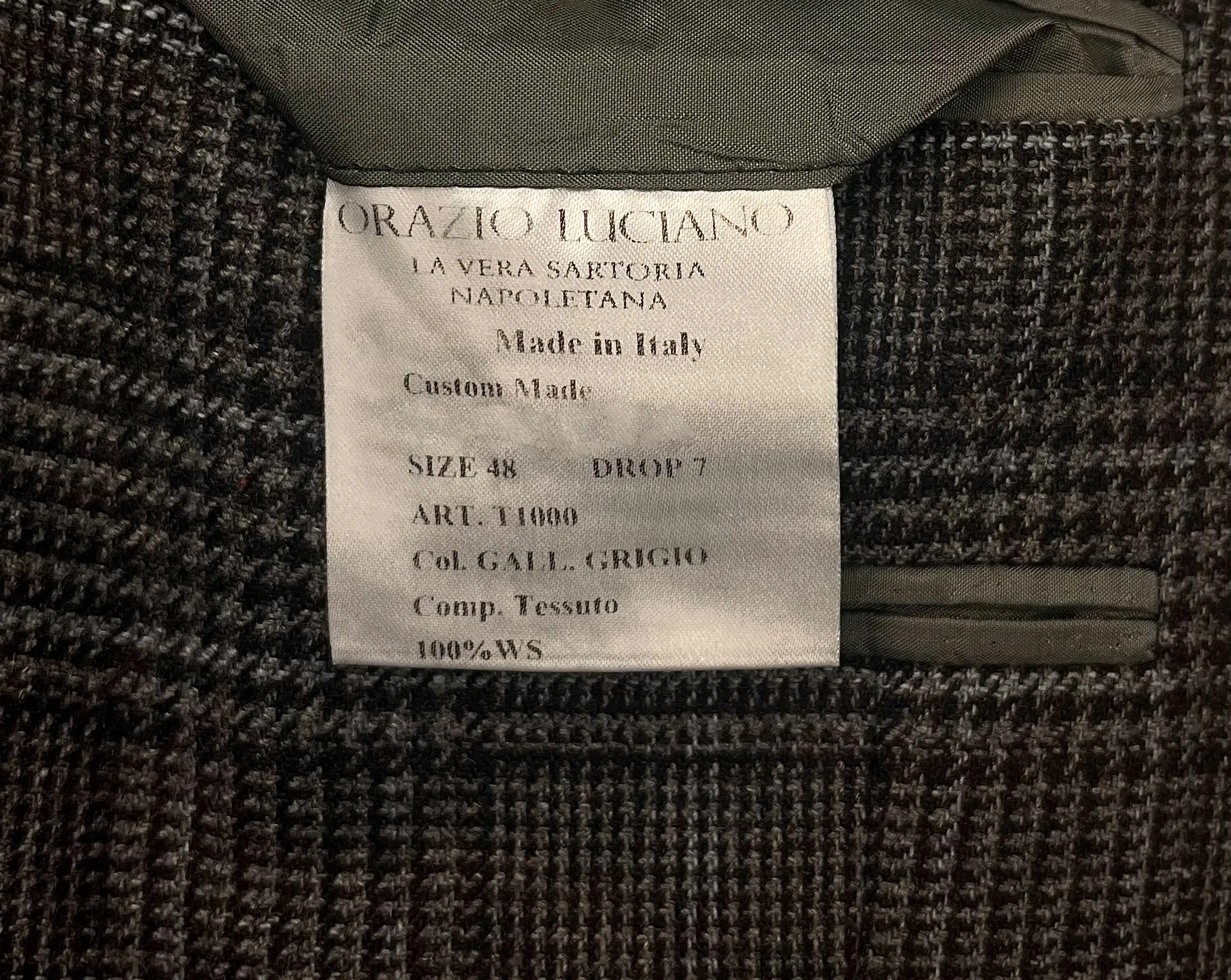 Orazio Luciano - Brown/Grey Checked Cashmere Sports Jacket 48