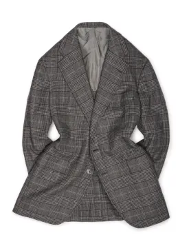 Orazio Luciano - Brown/Grey Checked Cashmere Sports Jacket 48