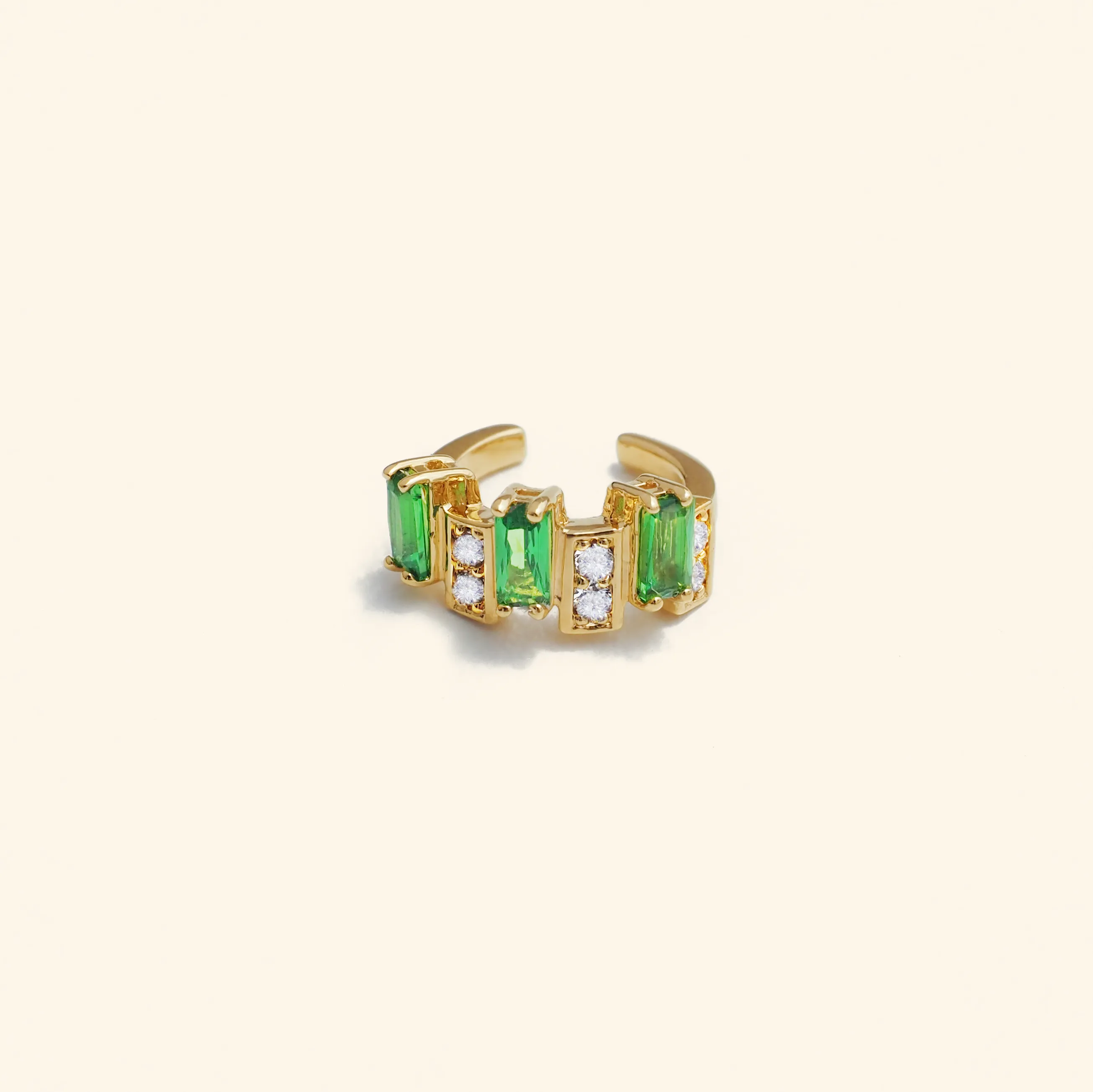 Ozzy Baguette And Crystal Ear Cuff