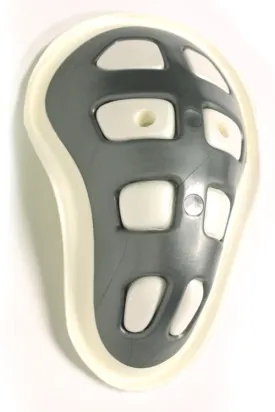 Protective Athletic Cage Hard Cup by Safe T Gard - Gray Silver