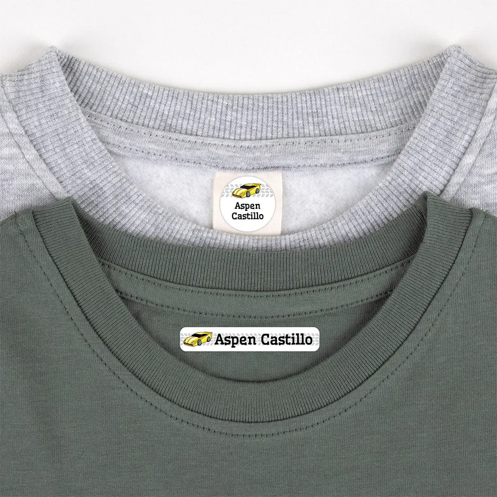 Race Car Camp Clothing Labels Pack