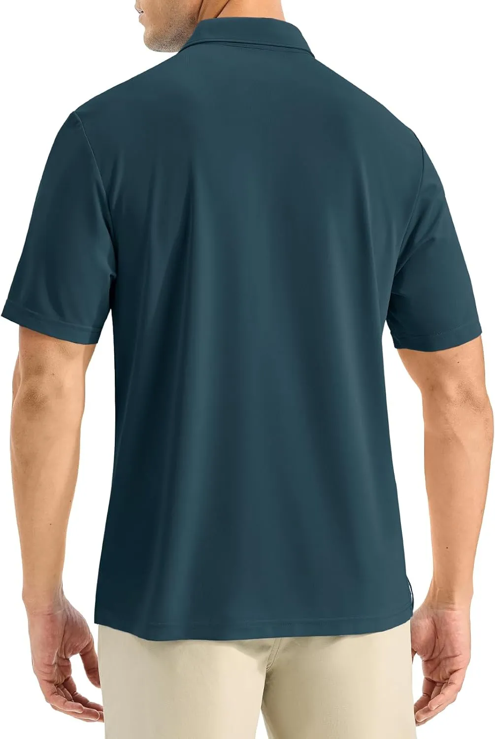 Rdruko Mens Polo Shirts Short Sleeve Dry Fit Moisture Wicking Sports Golf Tennis T-Shirt