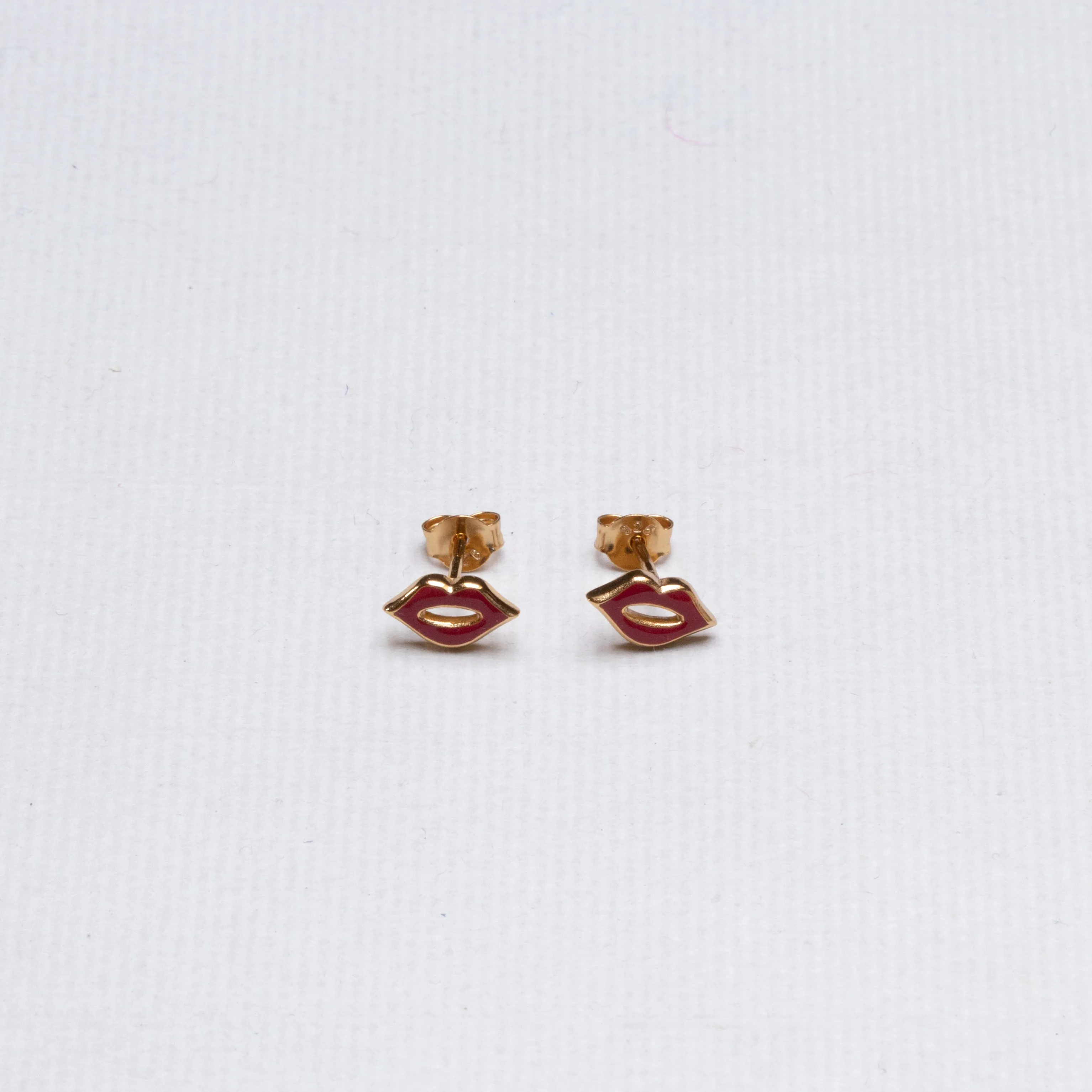 Red Lips Stud Earrings