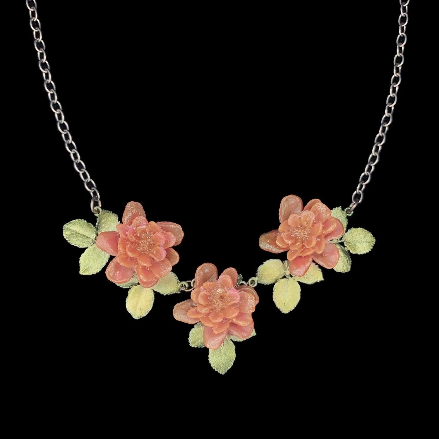 Red Rose Necklace - Statement