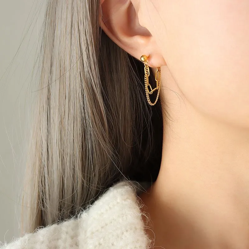 Reriti Intensity 18K gold plated Link Chain Earrings