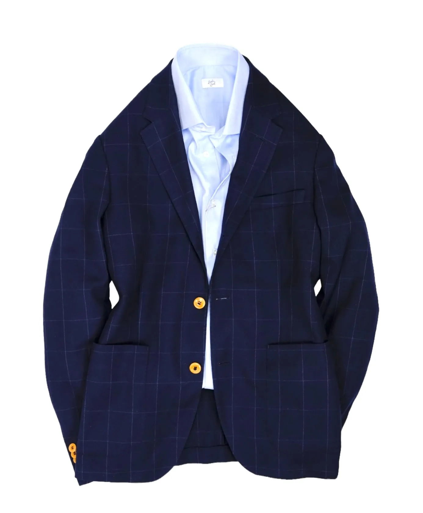 SIR - Navy Windowpane Virgin Wool Sports Jacket 48