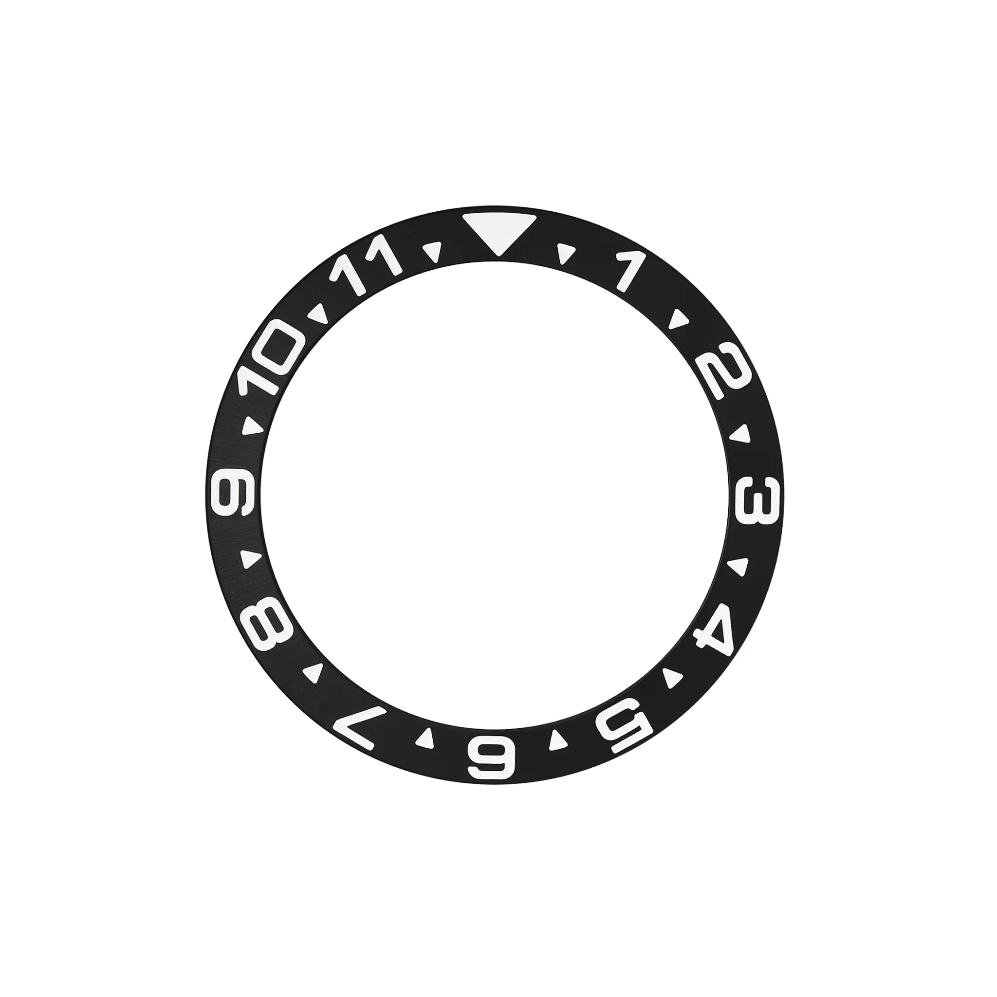 SKX007/SRPD Steel Bezel Insert: Dual Time style Black