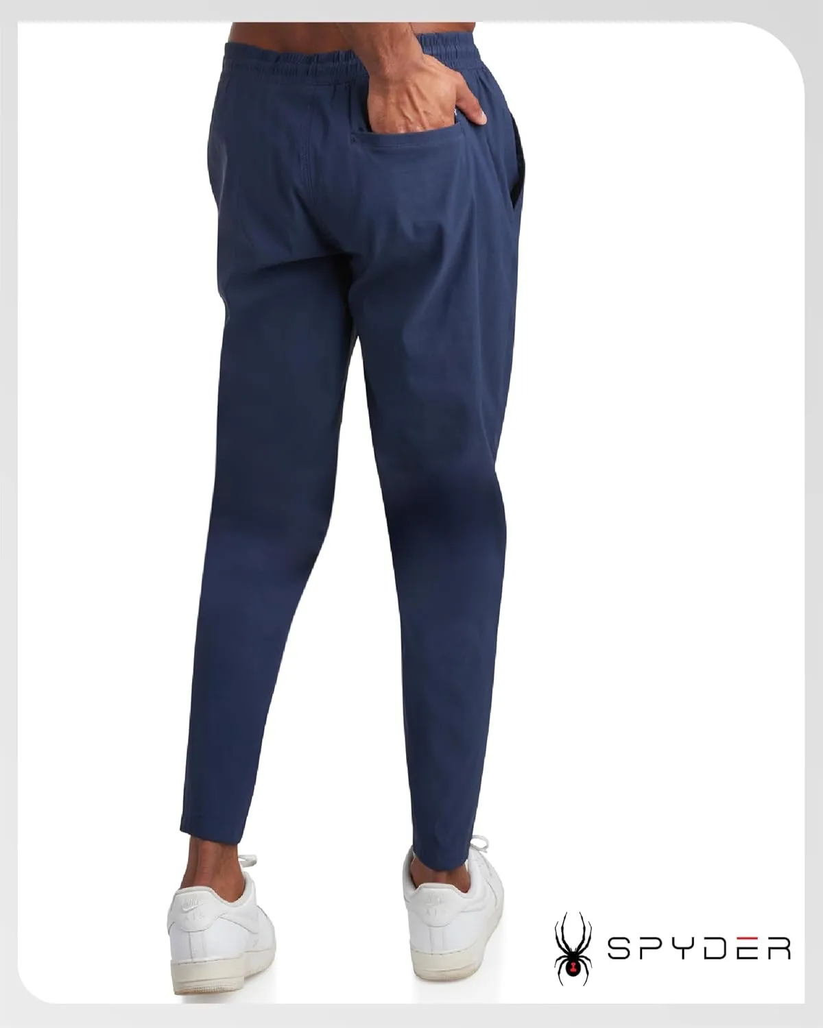 Spyder Mens Golf Pants - Lightweight Stretch Golf Pants Men with Drawstring & Pockets - Athletic Nylon Joggers for Men