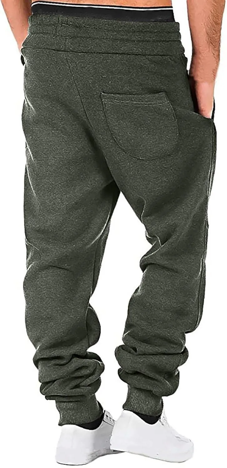 Sweatpants for Men Stretch Fashion Track Gym Sweatpant Elastic Waist Drawstring Slim Fit Cargo Joggers Sports Pants