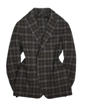 Tagliatore - Brown/Blue Checked Virgin Wool Sports Jacket 52