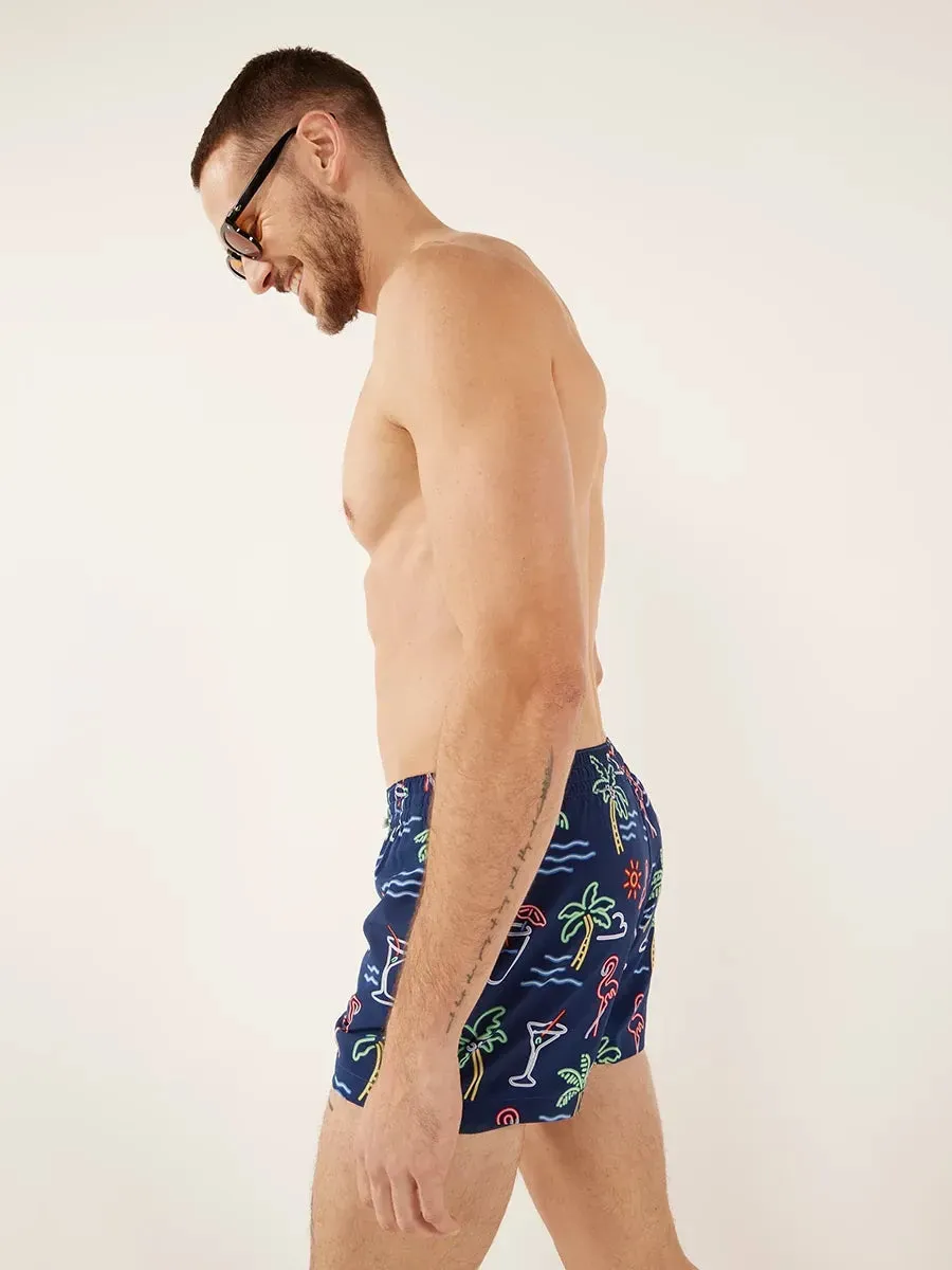 The Neon Lights 4"  (Classic Swim Trunk)