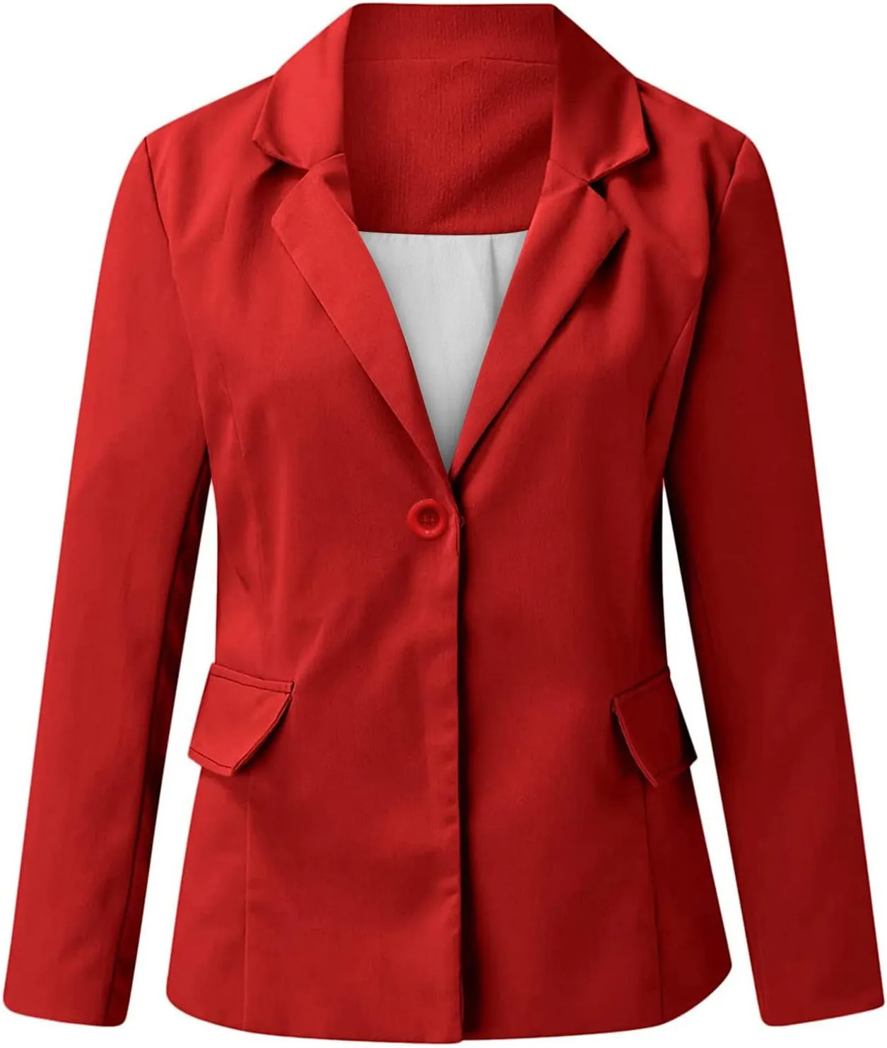 Women's Casual Blazer Casual Lapel Open Front Long Sleeve Work Office Suit Jacket Coat Blazer Dress