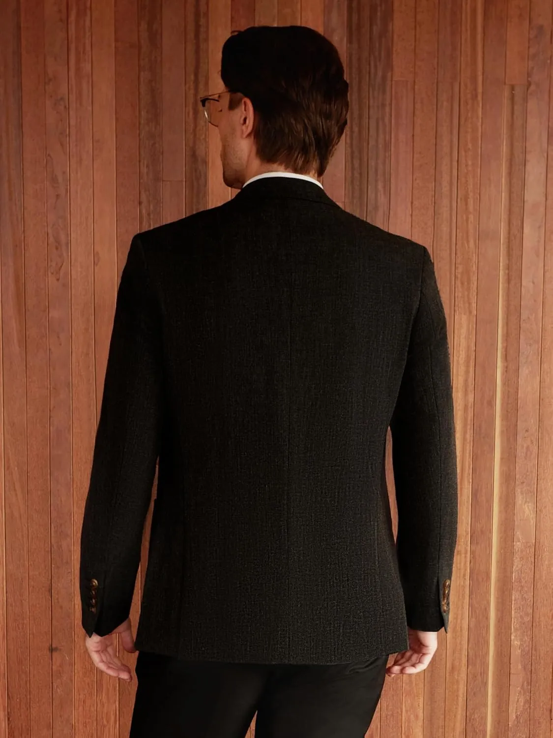 WULFUL Men's Sport Coats Blazers Linen Cotton Blazer Regular Fit One Button Suit Jacket